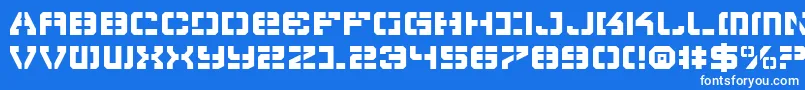 フォントVyper – 青い背景に白い文字