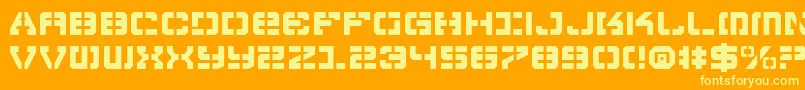 Vyper Font – Yellow Fonts on Orange Background