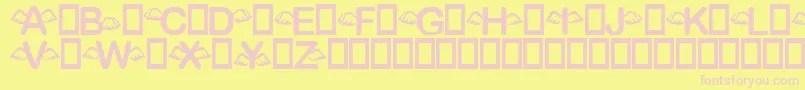 Angellust Font – Pink Fonts on Yellow Background