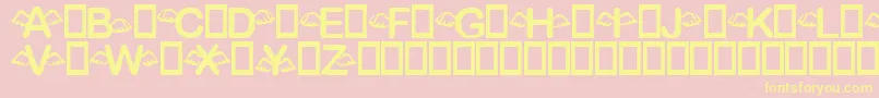 Angellust Font – Yellow Fonts on Pink Background