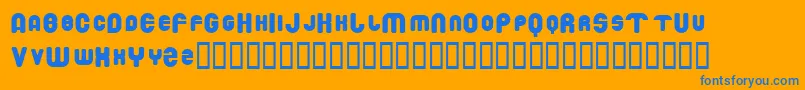 DrowningMonkey Font – Blue Fonts on Orange Background