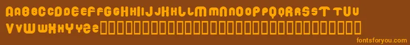 DrowningMonkey Font – Orange Fonts on Brown Background