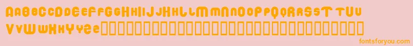 DrowningMonkey Font – Orange Fonts on Pink Background