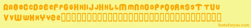 DrowningMonkey Font – Orange Fonts on Yellow Background