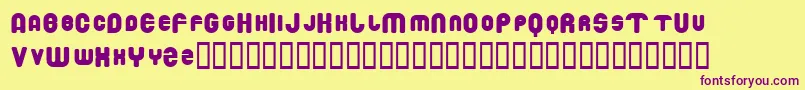 DrowningMonkey Font – Purple Fonts on Yellow Background