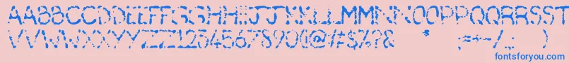 DeafAsAPost Font – Blue Fonts on Pink Background