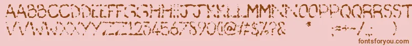 DeafAsAPost Font – Brown Fonts on Pink Background