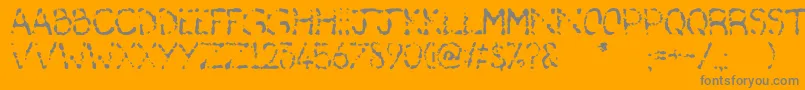 DeafAsAPost Font – Gray Fonts on Orange Background