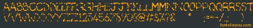 DeafAsAPost Font – Orange Fonts on Black Background
