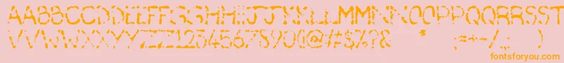 DeafAsAPost Font – Orange Fonts on Pink Background
