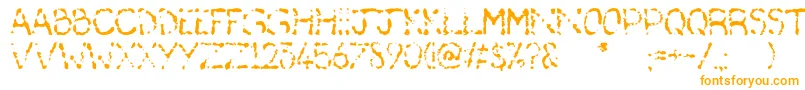 DeafAsAPost Font – Orange Fonts on White Background