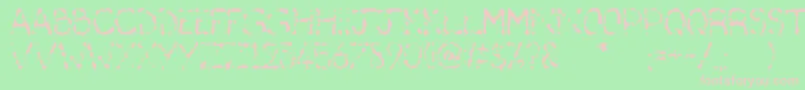 DeafAsAPost Font – Pink Fonts on Green Background