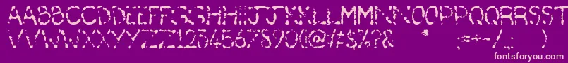 DeafAsAPost Font – Pink Fonts on Purple Background