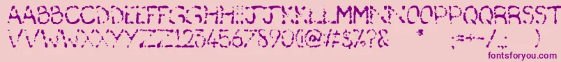 DeafAsAPost Font – Purple Fonts on Pink Background