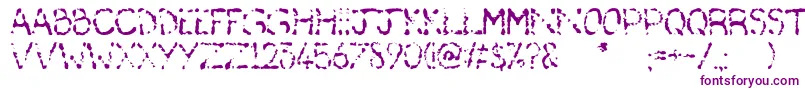 DeafAsAPost Font – Purple Fonts on White Background