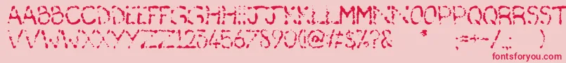 DeafAsAPost Font – Red Fonts on Pink Background
