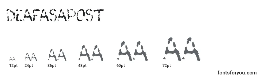 Размеры шрифта DeafAsAPost