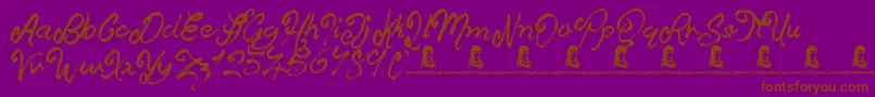 DiceySlices Font – Brown Fonts on Purple Background