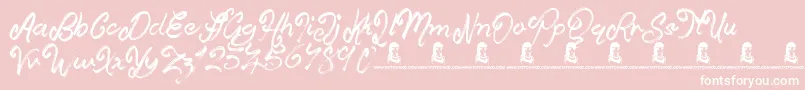 DiceySlices Font – White Fonts on Pink Background