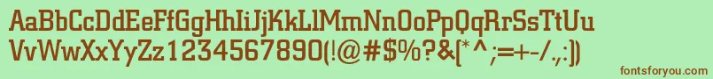 ColiseumcBold Font – Brown Fonts on Green Background