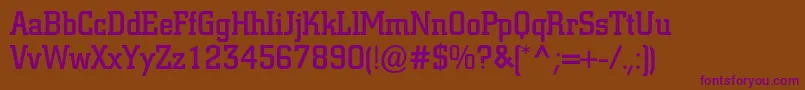 ColiseumcBold Font – Purple Fonts on Brown Background