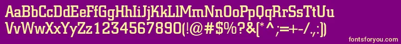 ColiseumcBold Font – Yellow Fonts on Purple Background