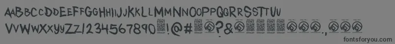 Подробнее о шрифте AnytakersRegular Шрифт AnytakersRegular – чёрные шрифты на сером фоне