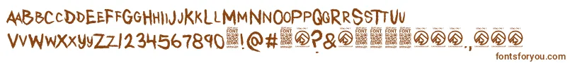 AnytakersRegular Font – Brown Fonts on White Background