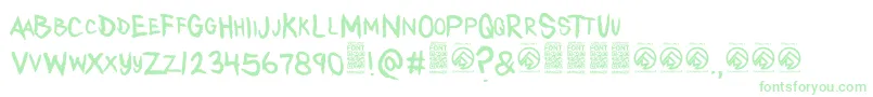 AnytakersRegular Font – Green Fonts on White Background
