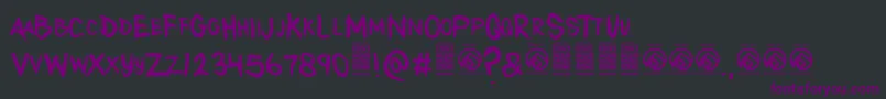 AnytakersRegular Font – Purple Fonts on Black Background