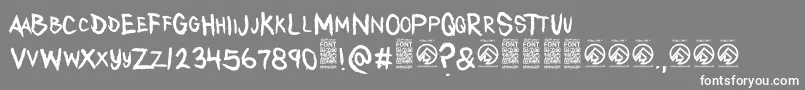 AnytakersRegular Font – White Fonts on Gray Background