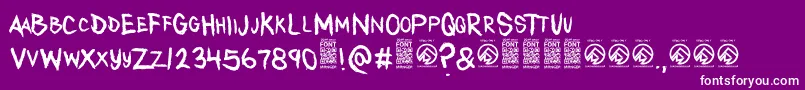 AnytakersRegular Font – White Fonts on Purple Background