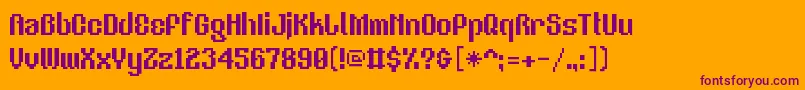 V5Eastergothic Font – Purple Fonts on Orange Background