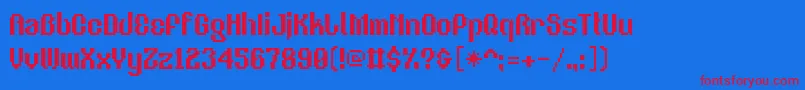 フォントV5Eastergothic – 赤い文字の青い背景