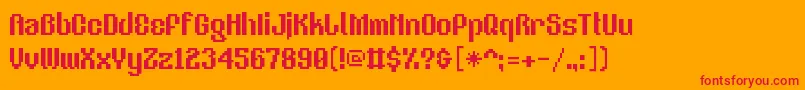 V5Eastergothic Font – Red Fonts on Orange Background