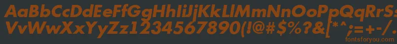 Futur12 Font – Brown Fonts on Black Background