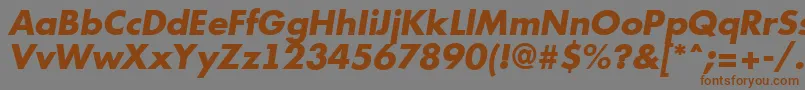 Futur12 Font – Brown Fonts on Gray Background