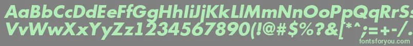 Futur12-Schriftart – Grüne Schriften auf grauem Hintergrund