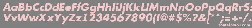 Futur12 Font – Pink Fonts on Gray Background