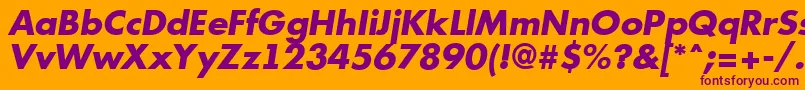 Futur12 Font – Purple Fonts on Orange Background