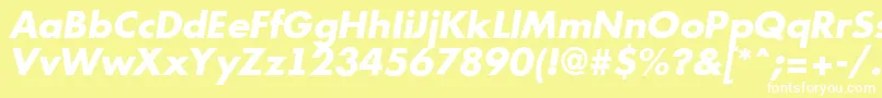 Futur12 Font – White Fonts on Yellow Background