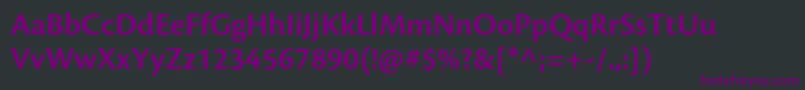 フォントCronosproSemibold – 黒い背景に紫のフォント