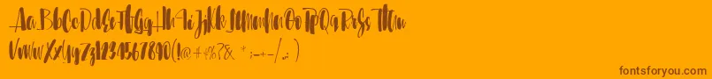Saiba mais sobre a fonte Sunbreath Fonte Sunbreath – fontes marrons em um fundo laranja