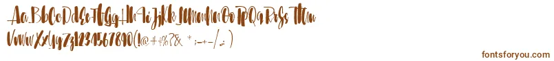 Шрифт Sunbreath – коричневые шрифты на белом фоне