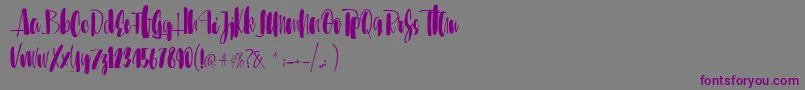 Шрифт Sunbreath – фиолетовые шрифты на сером фоне
