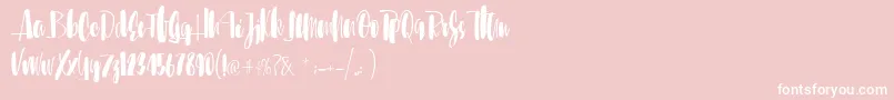 fuente Sunbreath – Fuentes Blancas Sobre Fondo Rosa