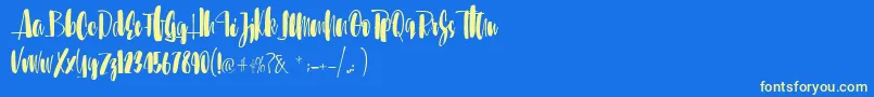 More about Sunbreath Font Sunbreath Font – Yellow Fonts on Blue Background