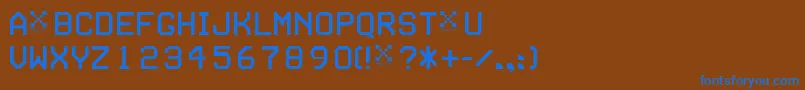 Seriesb Font – Blue Fonts on Brown Background