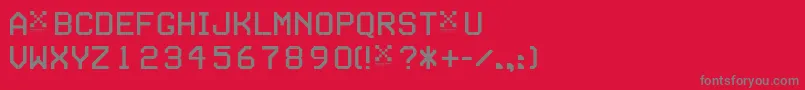 Seriesb Font – Gray Fonts on Red Background