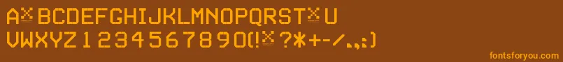 Seriesb Font – Orange Fonts on Brown Background